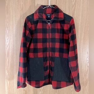 Chaps Heavy Fleece/Quilted Flannel Pattern Jacket